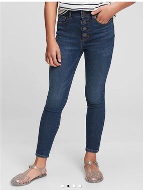 3 for $25 kids GAP Light Gray Stretch High-Rise Ankle Jeggings size 16 fits 4